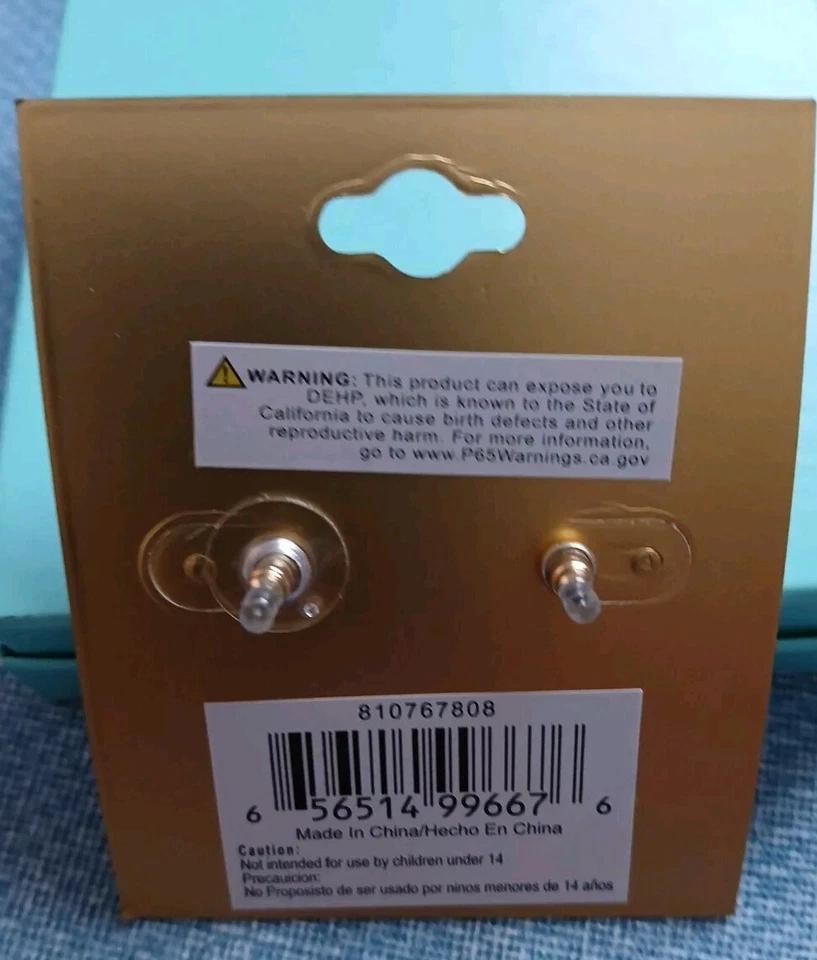 Flower Stud Pearled Goldtone Earrings: london Valentine Hypoallergenic/New - Image 2 of 2