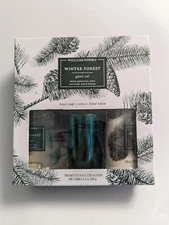 Williams Sonoma Winter Forest Guest Essentials Kit Soap Lotion Votive Candle 