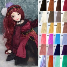 Dolls Wigs Curly Hair for 1/3 1/6 1/8 BJD Doll Replacement Accessories Colorful