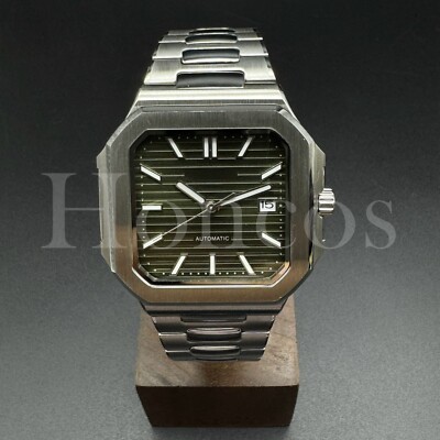 Custom Made Mods Watch Cubitus Style NH35 Automatic Movement Green Dial Silver