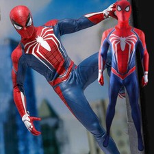 Upgraded PS4 Spider-Man Jumpsuit Spiderman Cosplay Costume Halloween Adult/Kids