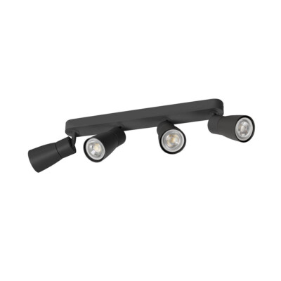 SLV PURI 2.0 Dome, Wand- und Deckenaufbauleuchte, long, 4 x max. 6W GU10, schwar