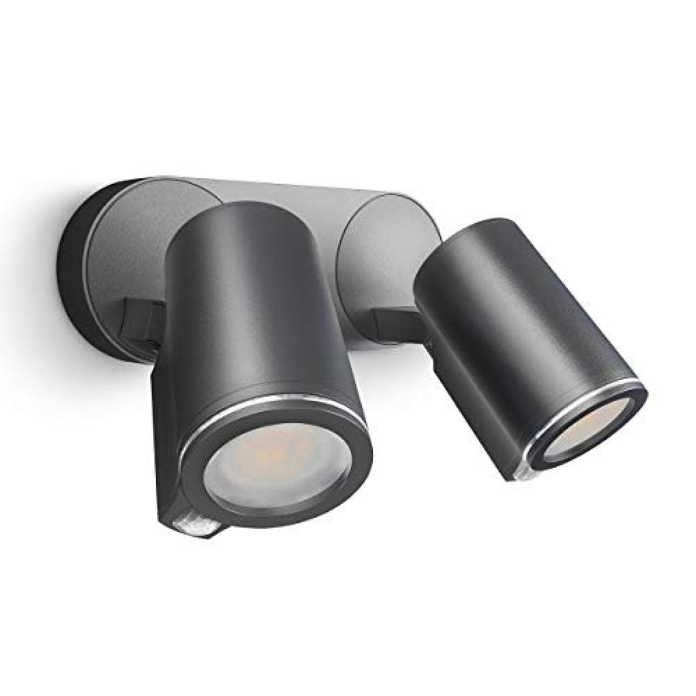 Steinel - Faretto Spot Duo S 90° con sensore di movimento, lampadina LED GU10 i
