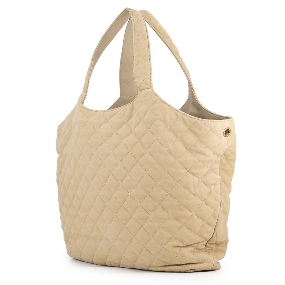 SAINT LAURENT PARIS Icare Maxi Shopping Bag Suede leather Beige 698651 View 2