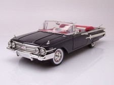 Modellino auto Chevrolet Impala Cabrio 1960 nero 1:18 Motormax