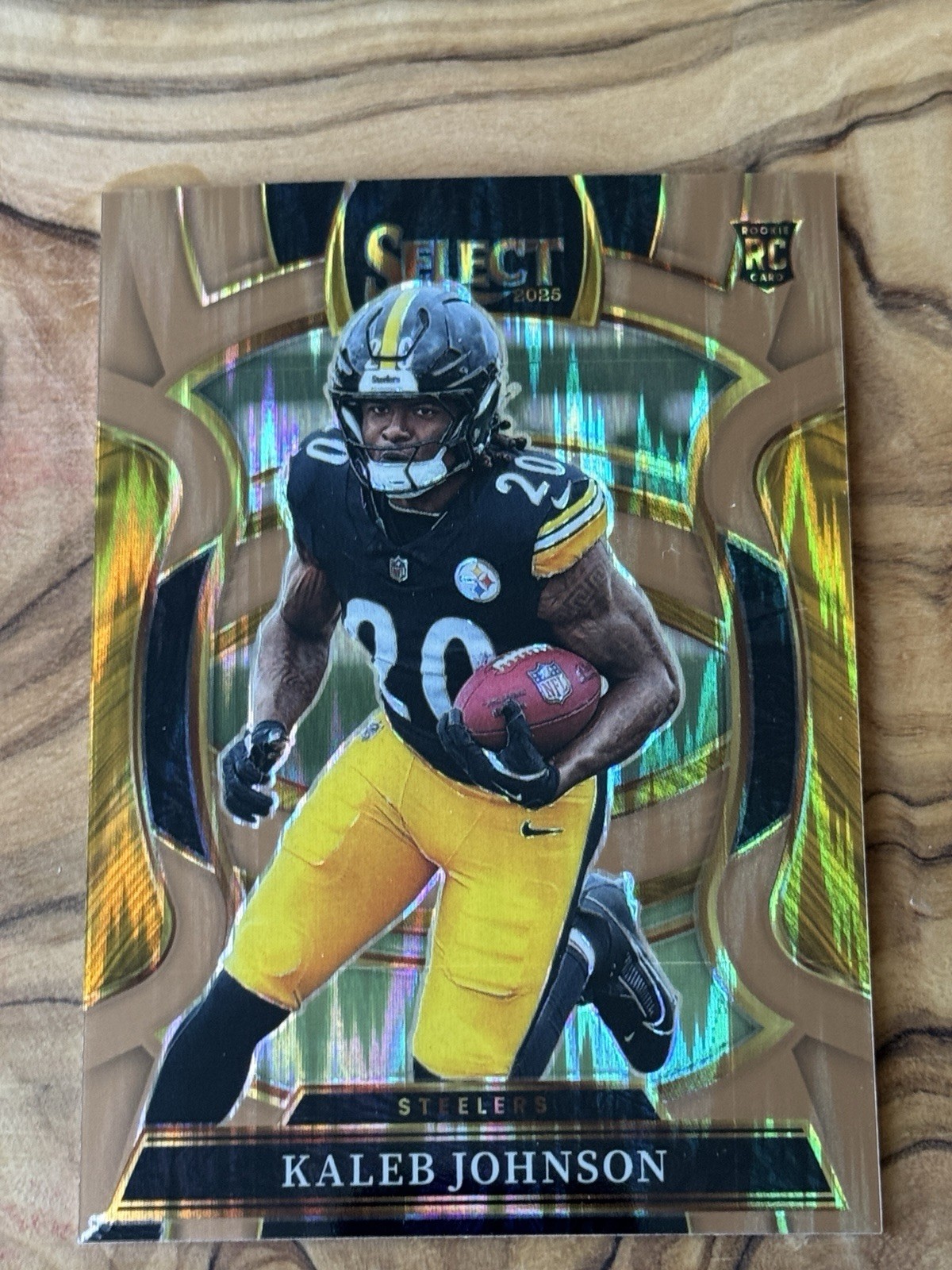 2025 Panini Select - Concourse Kaleb Johnson #52 Copper Prizm Shock /899 (RC)