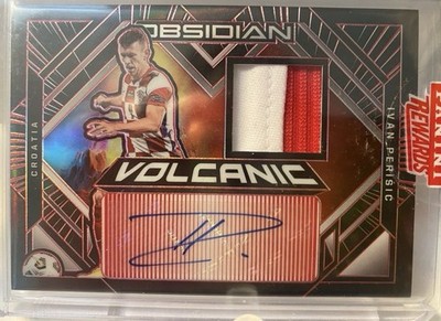 2021-22 Obsidian Ivan Perisic Volcanic Signatures Electric Etch Red #VM-IP /25
