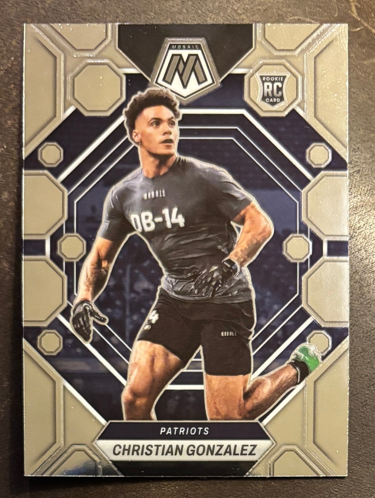 2023 Panini Mosaic #300 Christian Gonzalez RC Rookie Card New England Patriots