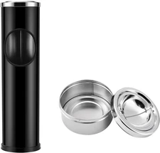 Standing Ashtray Outdoor for Patio, Large & Tall outside Ash Tray for Cigarette 