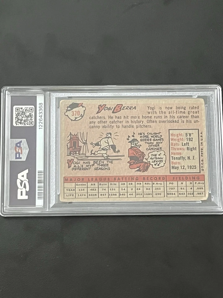 1958 Topps - Yogi Berra #370 Foto 3 de 3