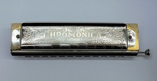 Vintage M. Hohner Super Chromonica 270 Harmonica Key C W/ Original Vinyl Case