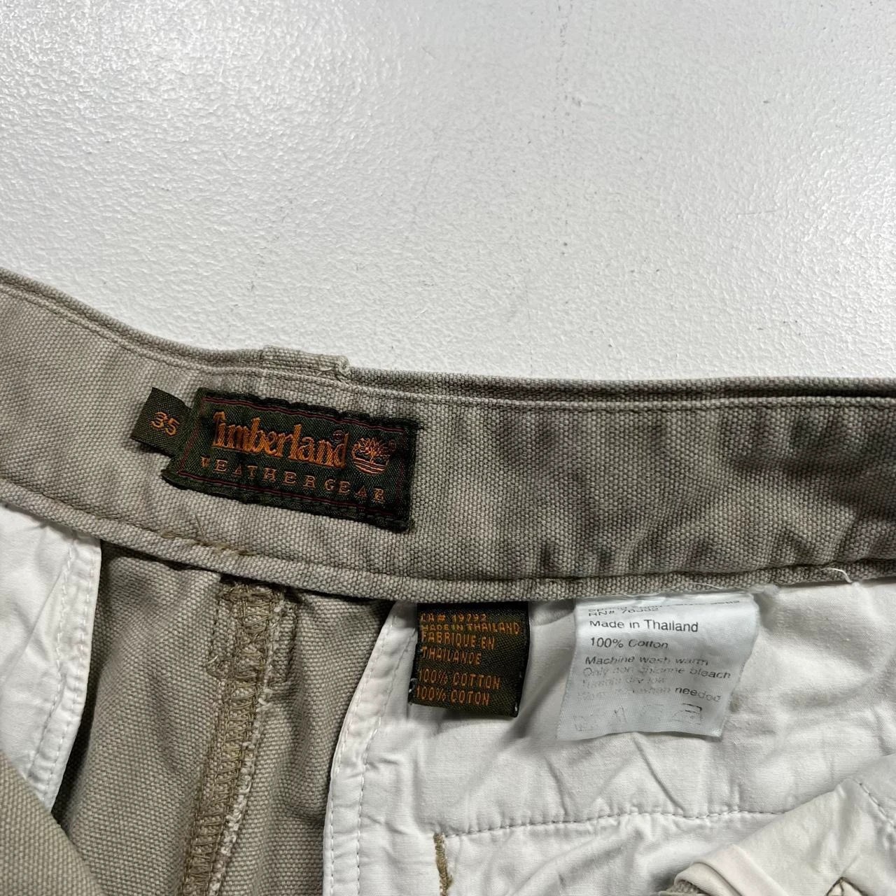 Pantaloncini cargo Timberland Y2K beige cotone tela taglia 34 casual utility lavoro foto 6