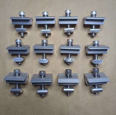 12Pcs Solar Panel Middle Clamp 35mm Aluminium Solar Panel Mount Mid Clips