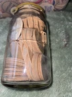 Vintage Glass Jar Unmarked Milk Bottle Caps