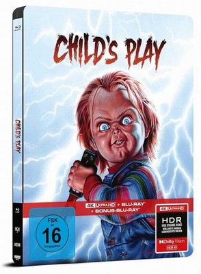 ''CHUCKY - DIE MÖRDERPUPPE'' (Child's Play) - 4K UHD + Blu-ray STEELBOOK geprägt