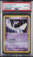 2005 POKEMON EX UNSEEN FORCES COSMOS #29 LUGIA-HOLO PSA 10