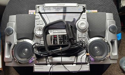 Sharp CD-BA150 Mini Component System with Pair CP-BA150 Speakers Tested CD Error