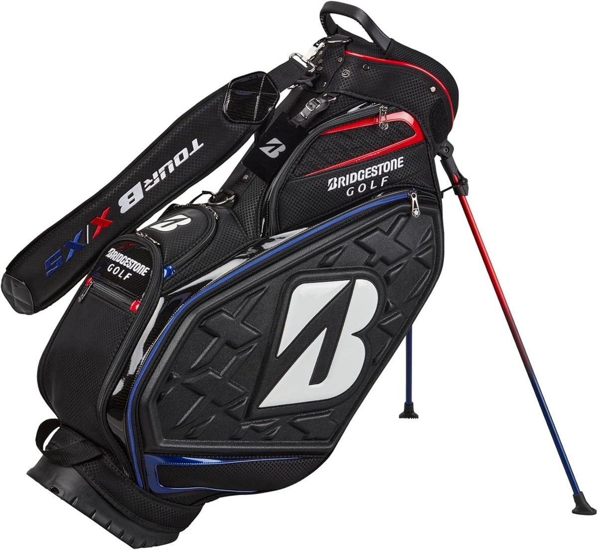 BRIDGESTONE CBT726 キャディバッグ 9インチ SG BRIDGESTONE Golf Men's Stand Caddy Bag TOUR REPLICA 9.5 x 47 in