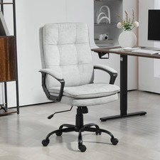 Office Chair with Dual-Layer Padding, Fabric Computer Desk Chair Refurbished