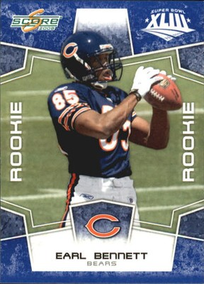 #ad 2008 Score Super Bowl XLIII Blue #383 Earl Bennett FB $0.99