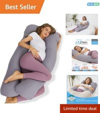 Pregnancy Pillow J Shaped Full Body Maternity Pillow for Belly Support