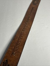 Vintage Distressed 1970's Levi Strauss Hand Stained Eagle Leather Belt 38/95