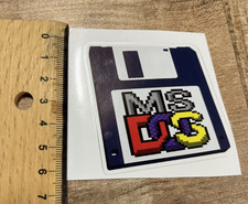 MS-DOS Diskette - Kult Aufkleber Retro Vintage - Neu ca. 6cm x 6cm IBM Microsoft