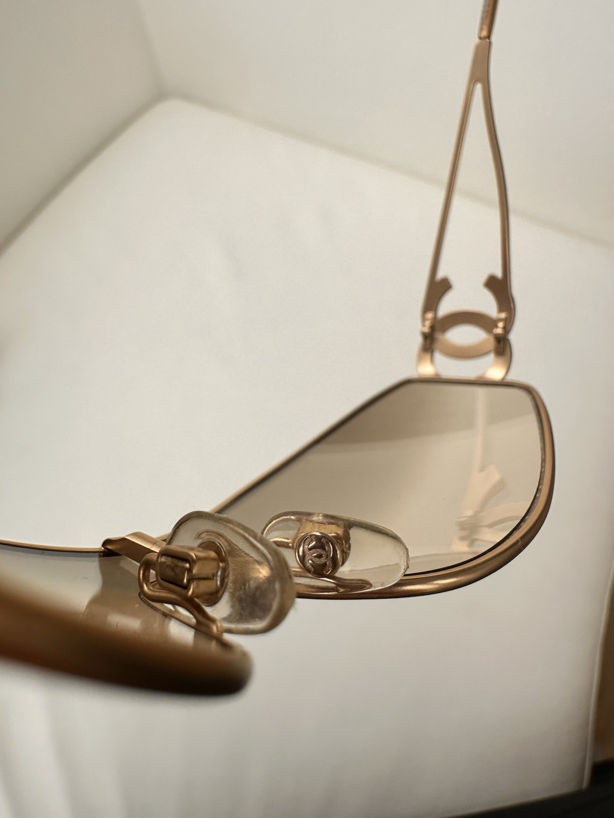 Authentic Chanel Shield Sunglasses with Swarovski… - image 5