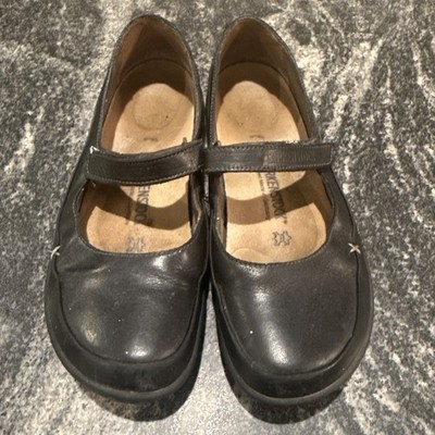 Birkenstock Iona Mary Jane Shoes Women's Black Leather Comfort