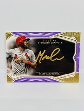 2019 Topps Five Star MATT CARPENTER Golden Graphs Purple Auto /25 Cardinals