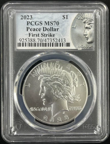 2023 Silver Peace Dollar $1 PCGS MS70 First Strike
