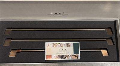 #ad GE Cafe 3 Pc Brushed Bronze Handle Kit French Door Refrigerator #CXLB3H3PMBZ $120.00