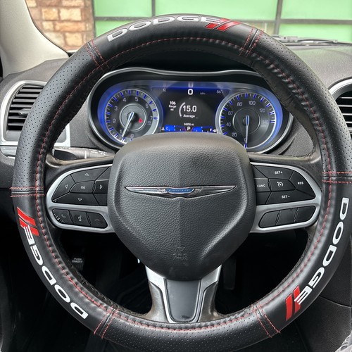 Dodge Elite Black Car Truck Steering Wheel Cover Universal Fit