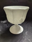 Vintage Indiana Glass Milk Glass Compote Pedestal Bowl Colony Harvest Grape