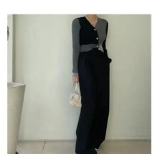 Color Block Cropped Cardigan