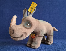 Steiff seltenes Nashorn NOSY 1110/12 KOMPLETT SCHILD,  KNOPF, FAHNE, ETIKETT NEU