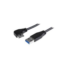 1m StarTech Slim Micro USB 3.0 Cable Left-angle Micro-USB 1m 3ft USB3AU1MLS