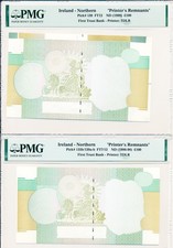 First Trust Bank Ireland 100 Pounds ND(1998)/(1996-98)PMG Printer s Remnant 2 Pc