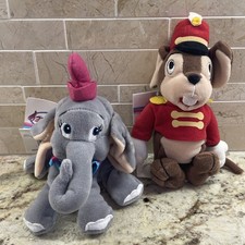 DISNEY DUMBO AND TIMOTHY BEAN BAG PLUSH NWTs