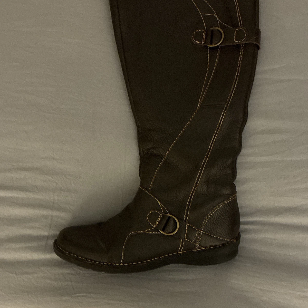 Vintage Clarks Green Canvas‎ Brown Leather Wool Lined Boots 11 M Waterproof kfcbarstool x Thursday Boots! We main image 4