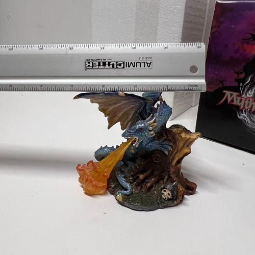 2002 Myths And Legends Sm Fire Breathing Blue Dragon Sculpture Figure 5551 - Bild 11 von 18