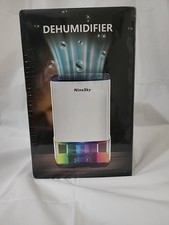 NineSky Dehumidifier for Home, 35oz Water Tank, 300 sq.ft Lights, C1 White/Gray