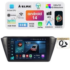 4+64GB Autoradio Für Skoda Fabia III 2014-2020 Android 14 Carplay GPS Navi DAB+