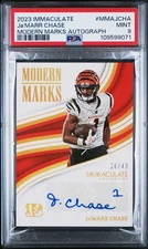 2023 Panini Immaculate Modern Marks Ja’marr Chase Auto /49 Pop 2 PSA 9