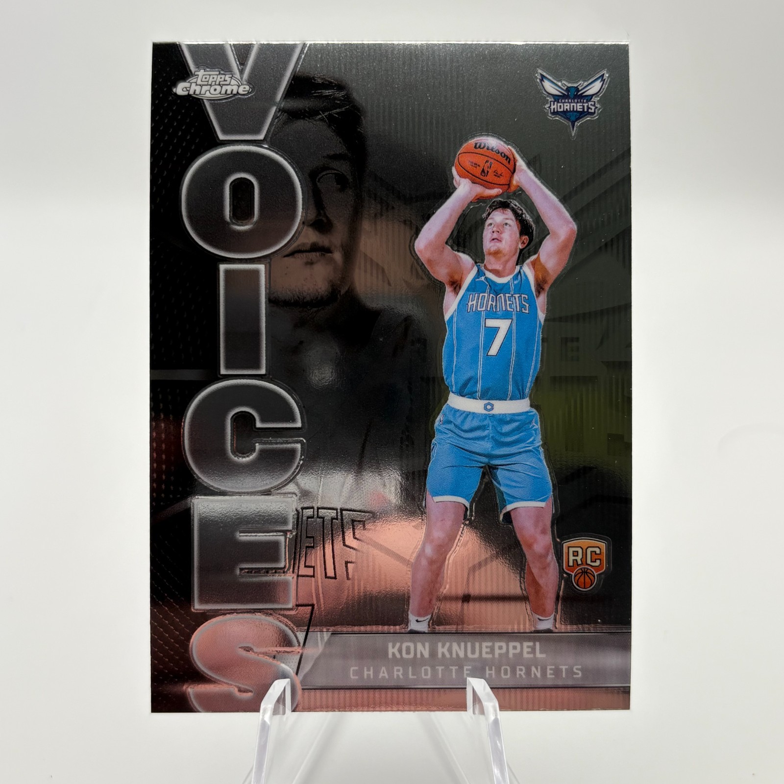 2025-26 Topps Chrome - Kon Knueppel Voices (RC) #VS-9 Hornets Rookie QTY