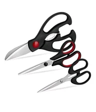 3 Pack All Purpose Poultry Shears,Stainless Steel Sharp Utility Cooking Scissors