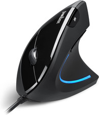 PERIMICE-513 Wired Ergonomic Vertical Mouse - 6 Buttons with 1000/1600/3200/6400