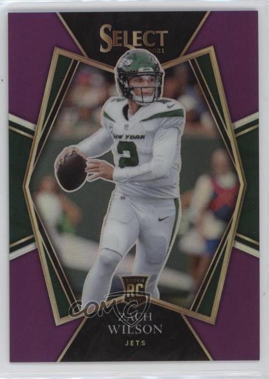 2021 Panini Select Premier Level Purple Prizm 4/75 Zach Wilson Rookie RC 1l2