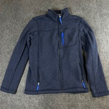 The North Face Boys Gordon Lyons Full Zip Fleece Jacket Navy Blue L 14/16