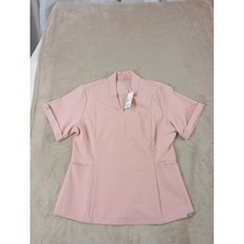 FIGS Technical Collection Inala Slim Collared Shirt Women Large Soft Pink New